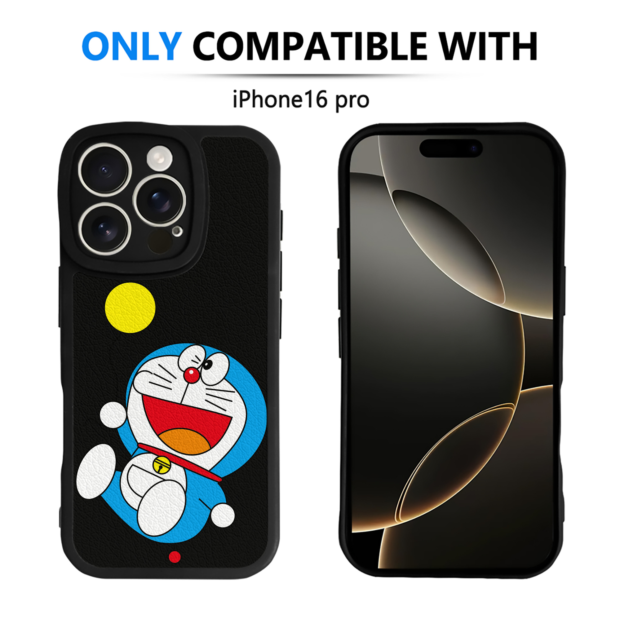（画像用） ドラえもん Doraemon 【iPhone 16シリーズ対応】シリコンスマホケース（レザー調） 材質：シリコン